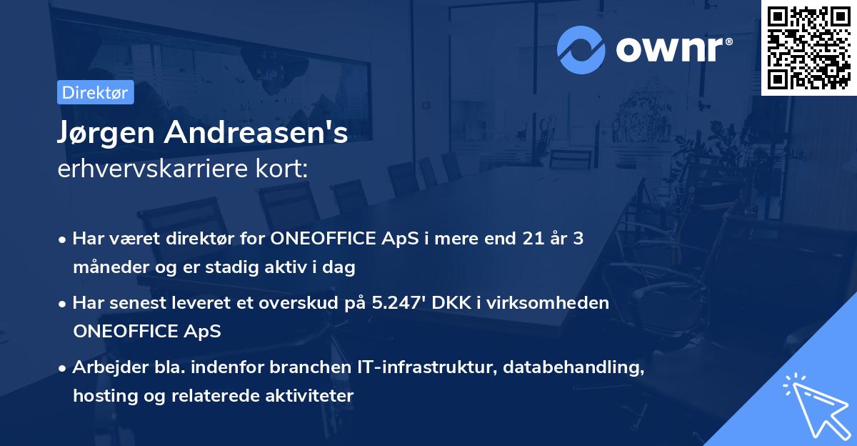 Jørgen Andreasen's erhvervskarriere kort