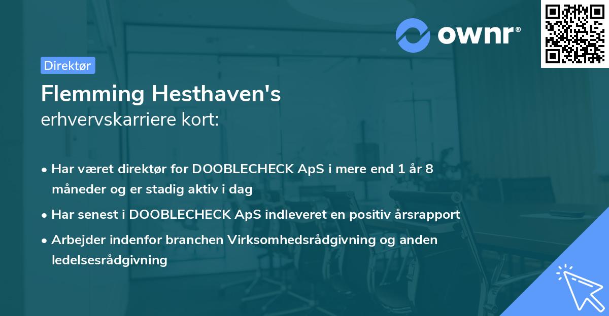 Flemming Hesthaven's erhvervskarriere kort