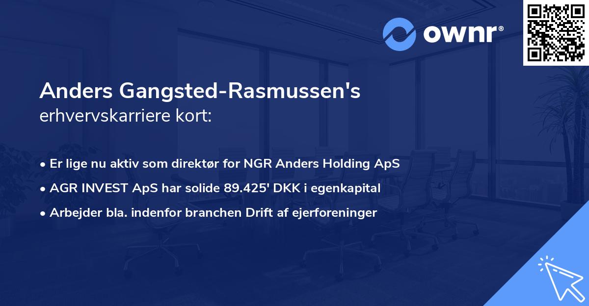 Anders Gangsted-Rasmussen's erhvervskarriere kort