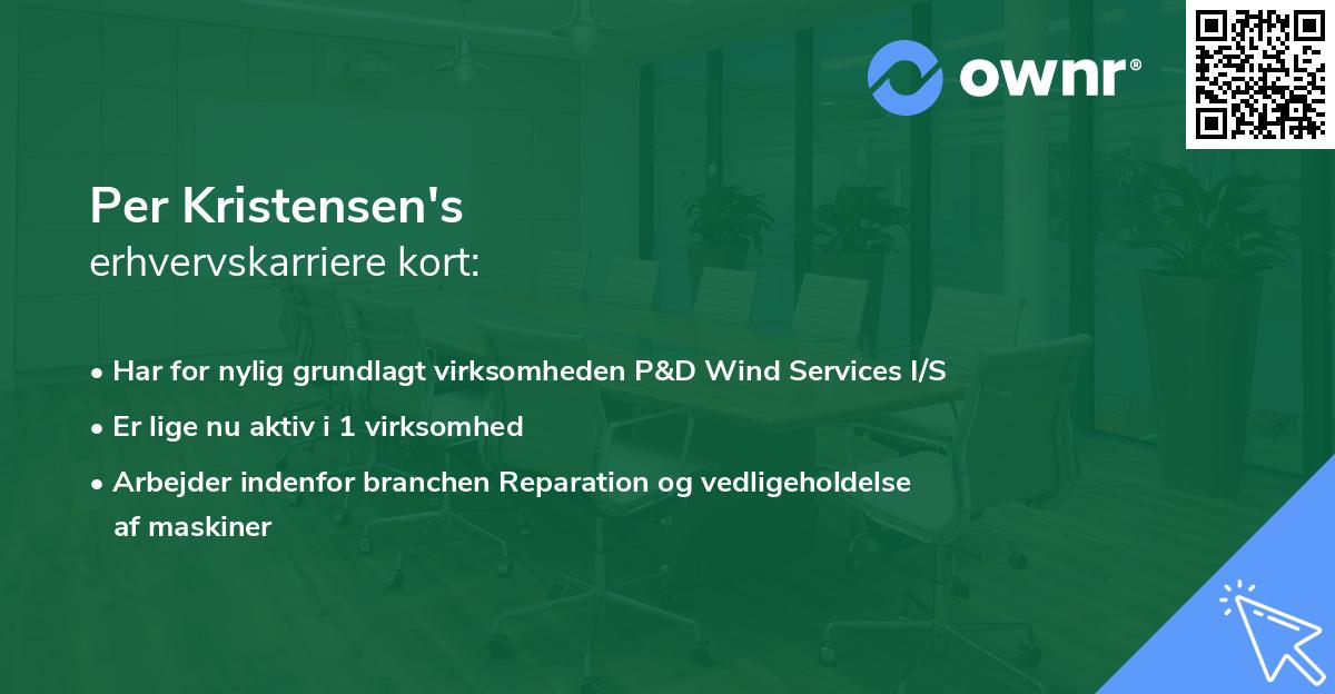 Per Kristensen's erhvervskarriere kort