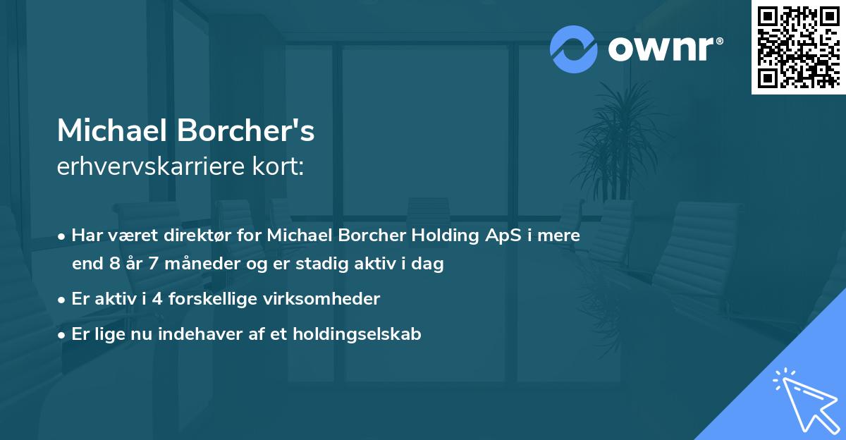 Michael Borcher's erhvervskarriere kort