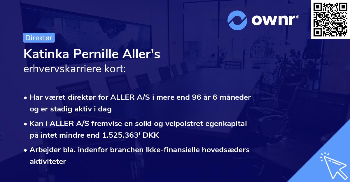 Katinka Pernille Aller's erhvervskarriere kort