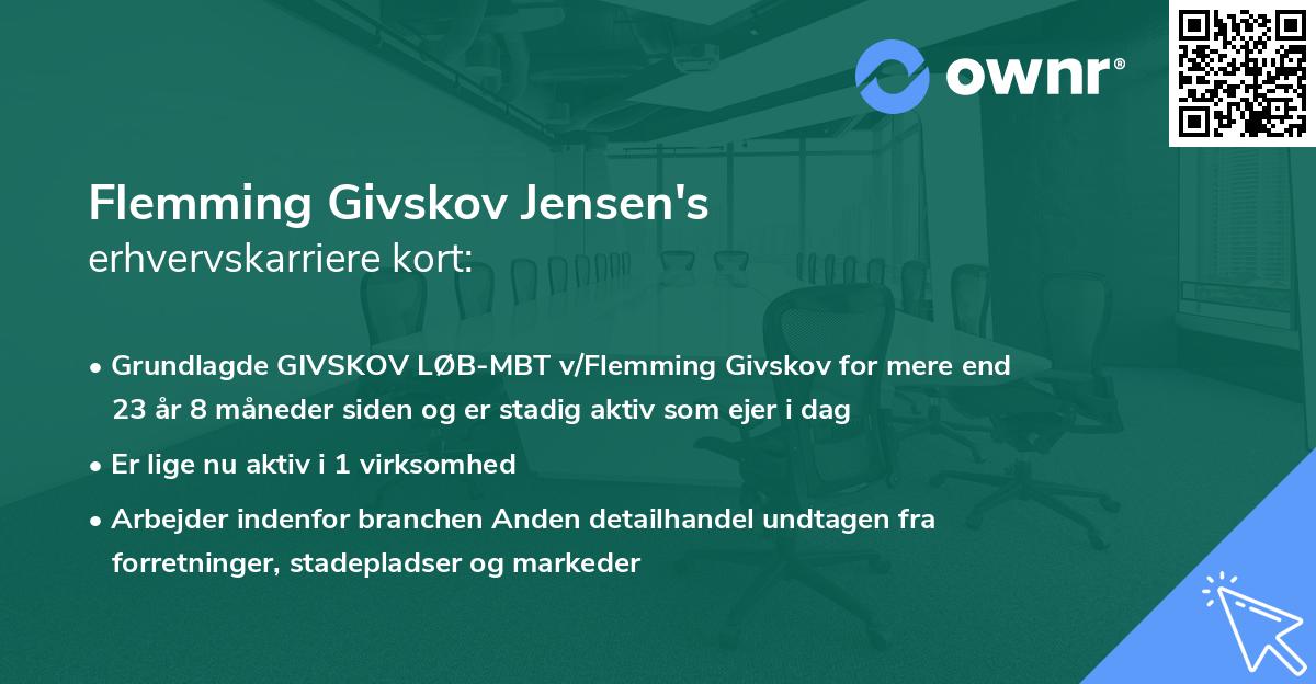 Flemming Givskov Jensen's erhvervskarriere kort