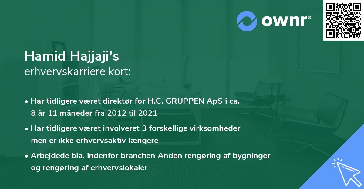 Hamid Hajjaji's erhvervskarriere kort