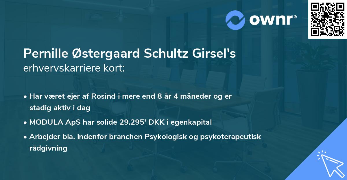 Pernille Østergaard Schultz Girsel's erhvervskarriere kort