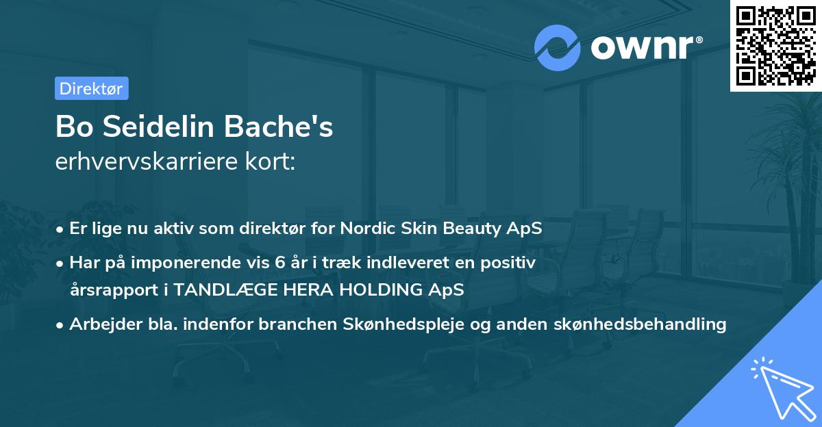 Bo Seidelin Bache's erhvervskarriere kort