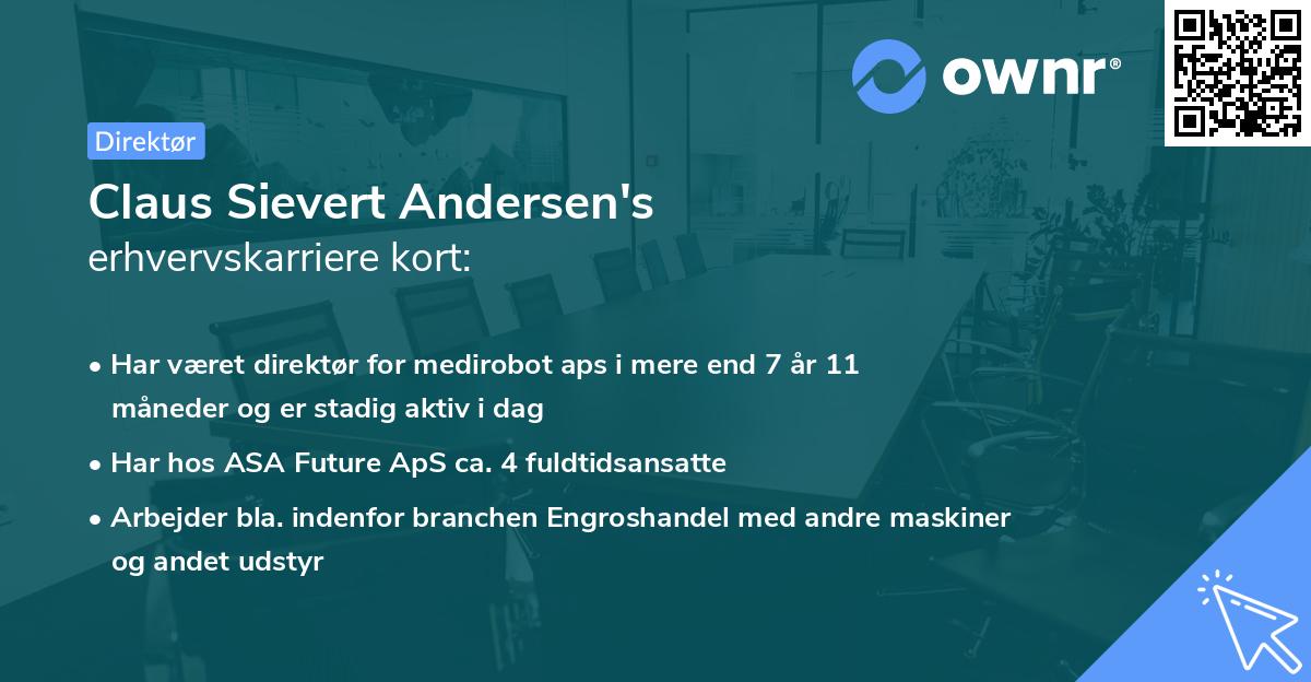 Claus Sievert Andersen's erhvervskarriere kort