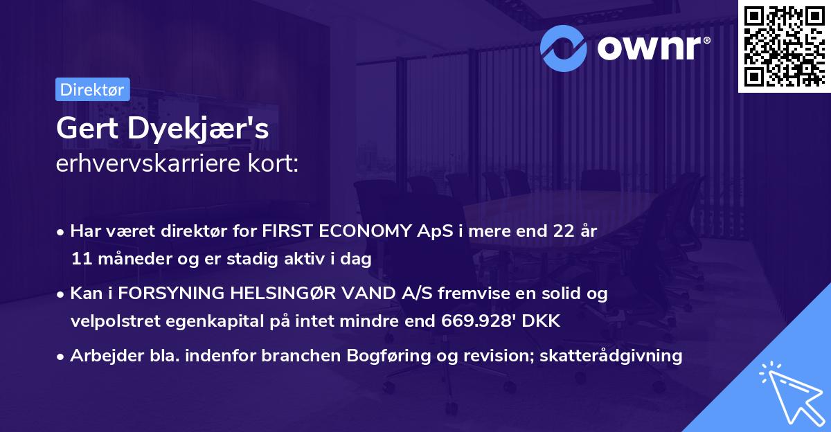 Gert Dyekjær's erhvervskarriere kort