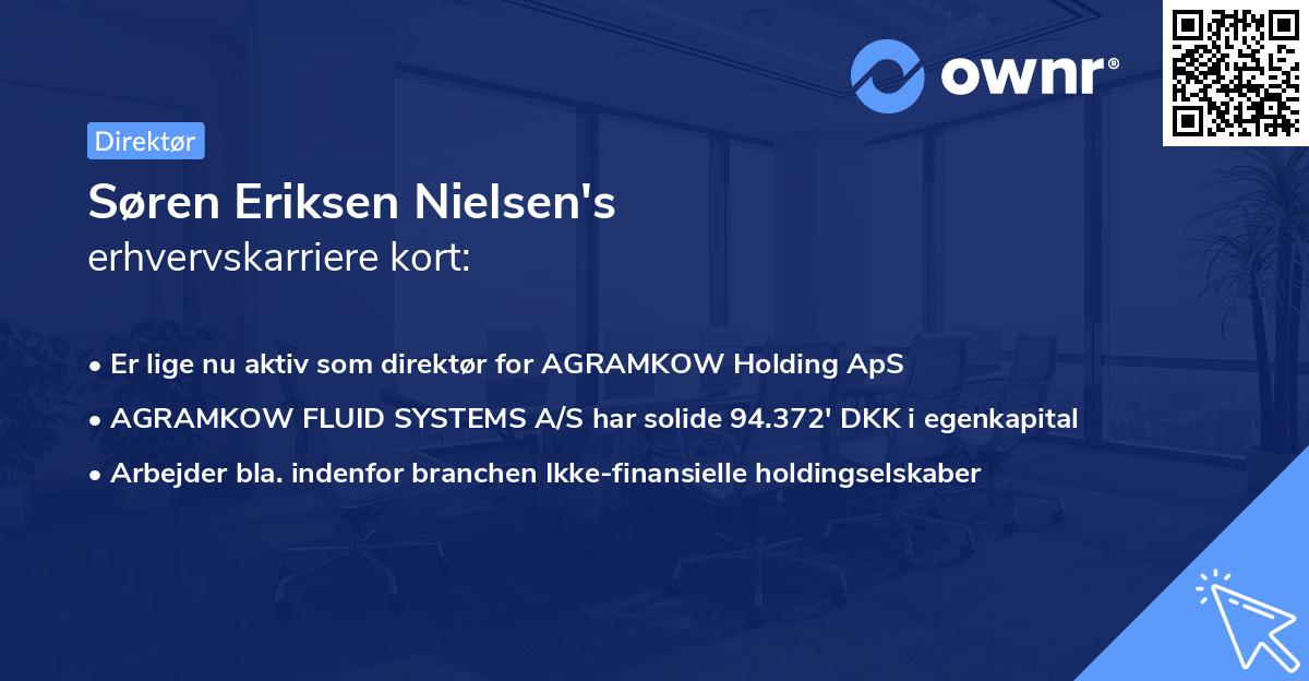 Søren Eriksen Nielsen's erhvervskarriere kort