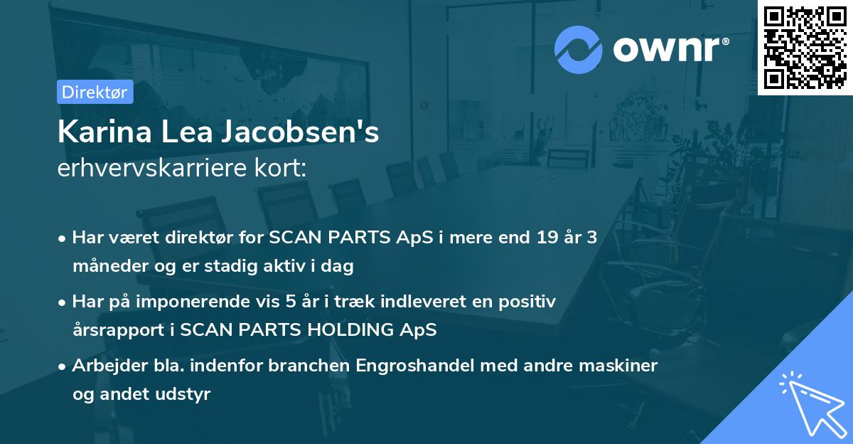 Karina Lea Jacobsen's erhvervskarriere kort