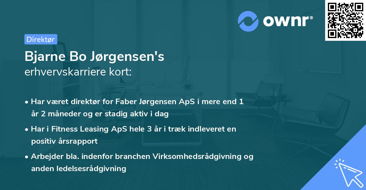 Bjarne Bo Jørgensen's erhvervskarriere kort