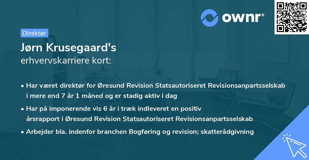Jørn Krusegaard's erhvervskarriere kort