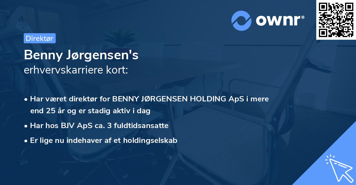 Benny Jørgensen's erhvervskarriere kort