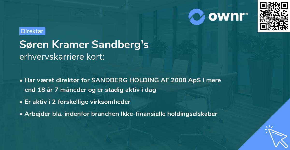 Søren Kramer Sandberg's erhvervskarriere kort