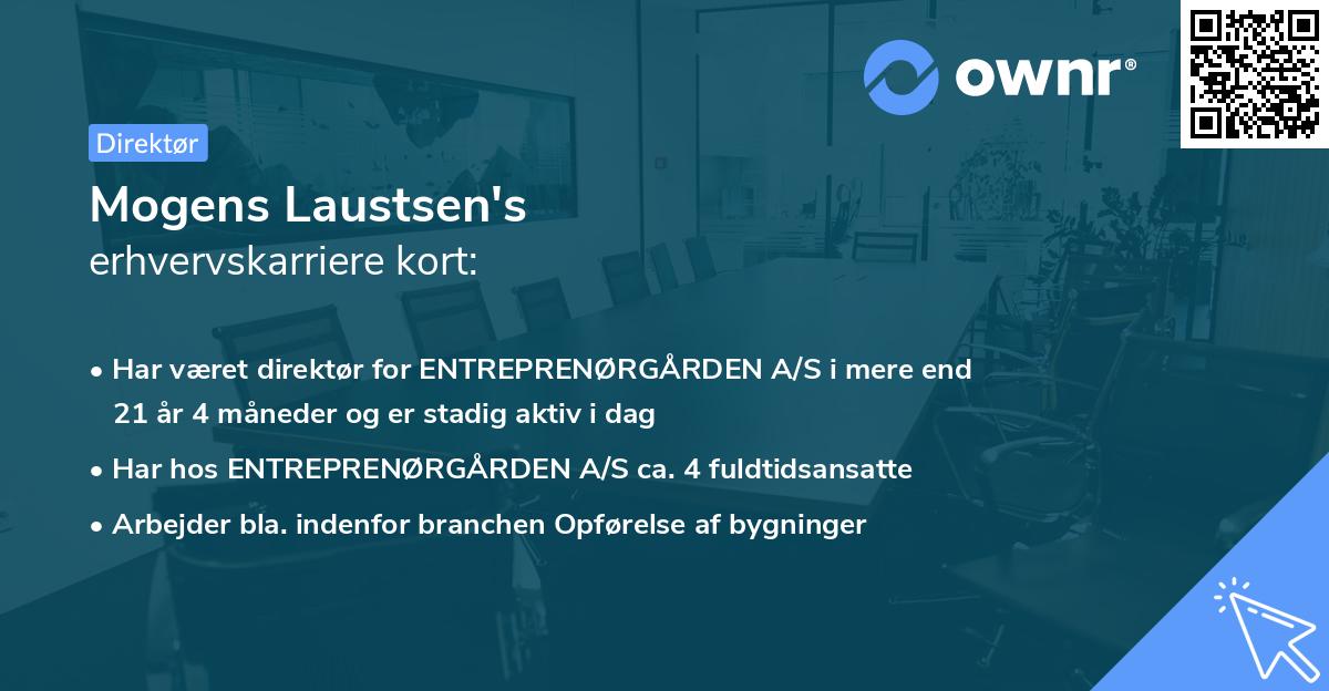 Mogens Laustsen's erhvervskarriere kort