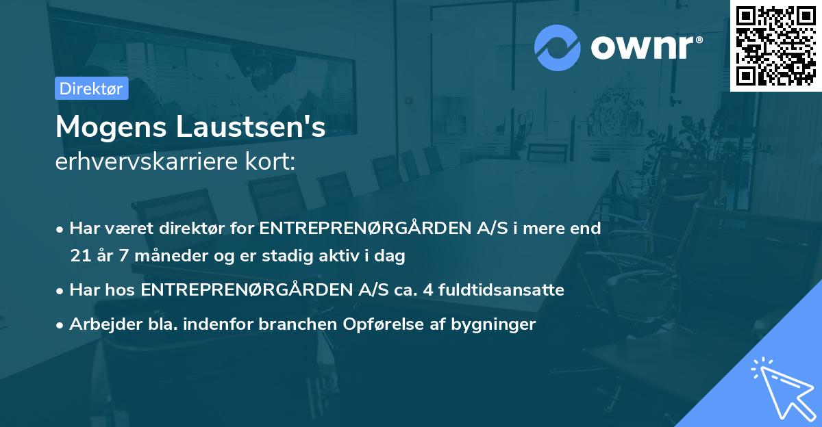 Mogens Laustsen's erhvervskarriere kort