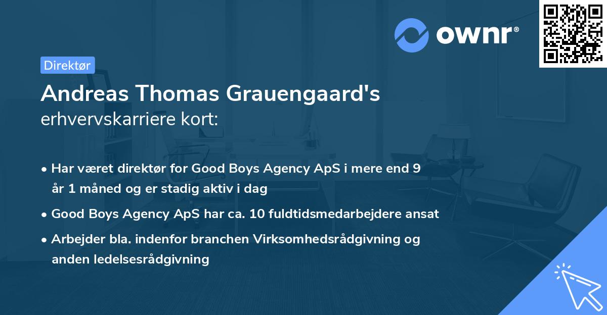Andreas Thomas Grauengaard's erhvervskarriere kort