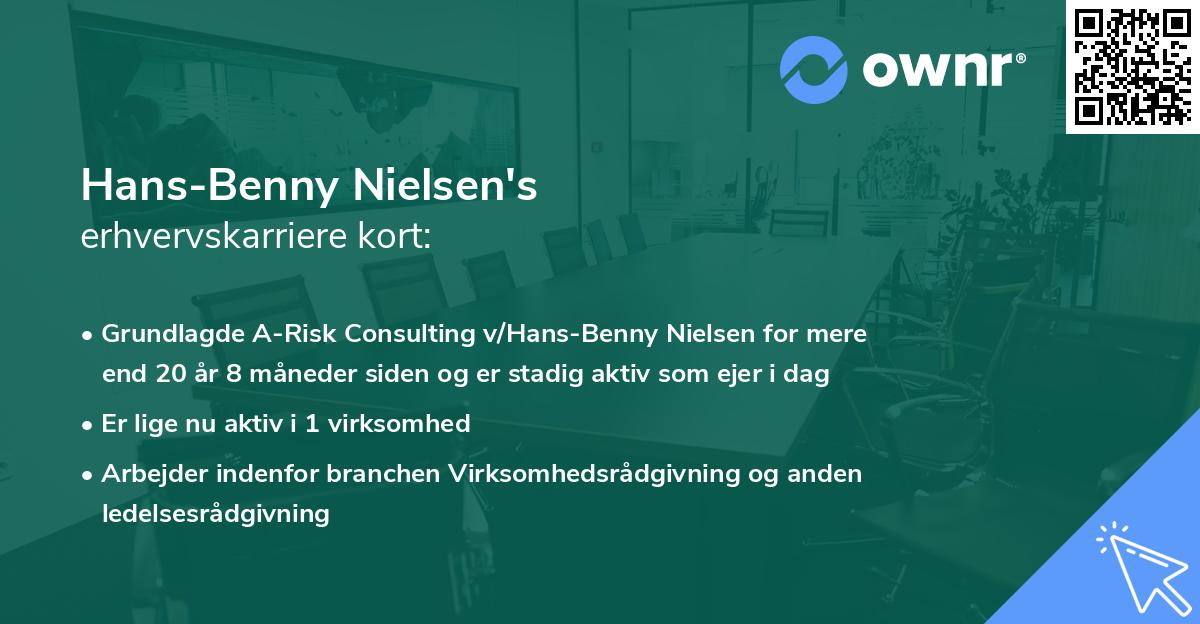 Hans-Benny Nielsen's erhvervskarriere kort