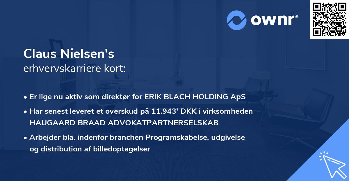 Claus Nielsen's erhvervskarriere kort