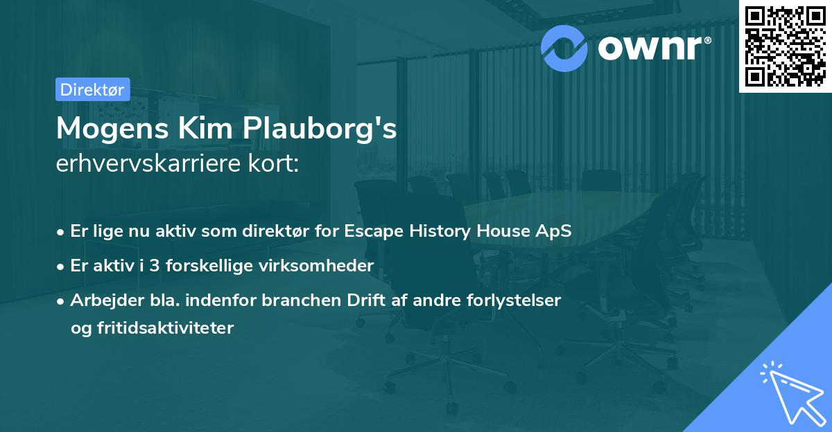 Mogens Kim Plauborg's erhvervskarriere kort