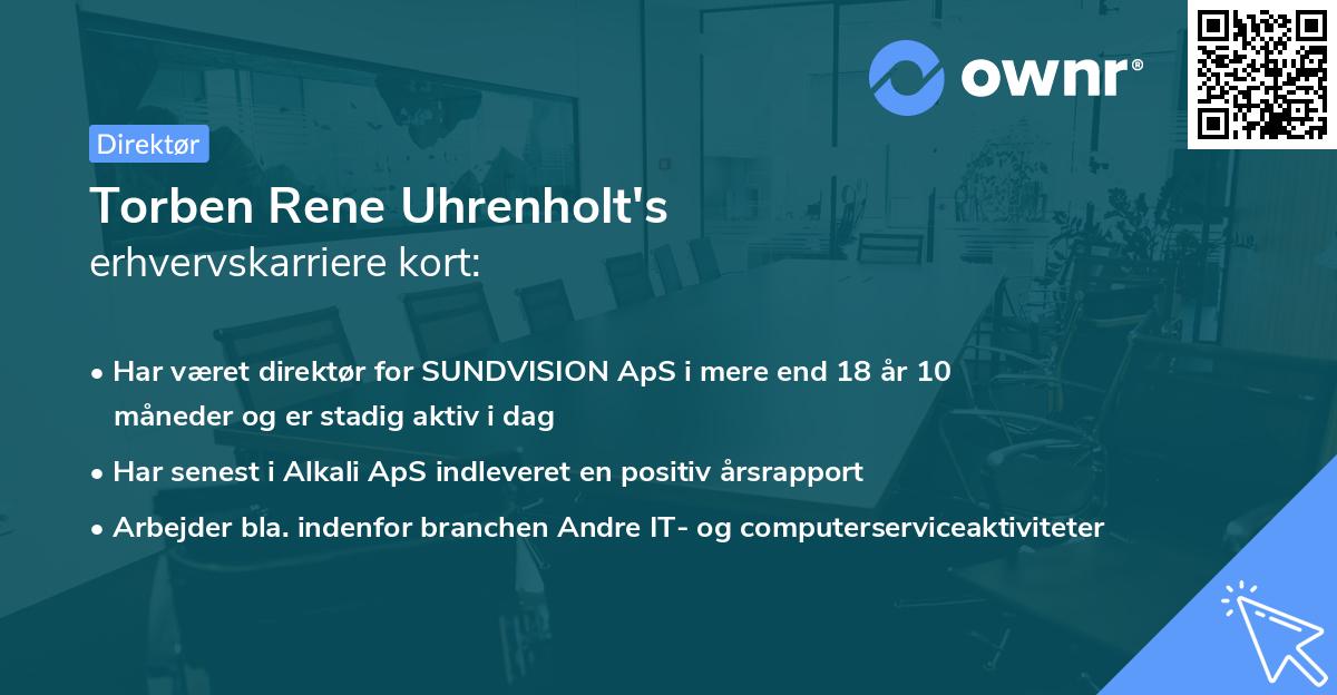 Torben Rene Uhrenholt's erhvervskarriere kort