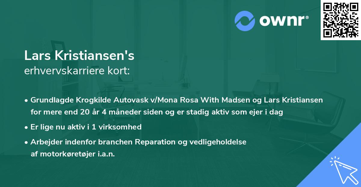 Lars Kristiansen's erhvervskarriere kort