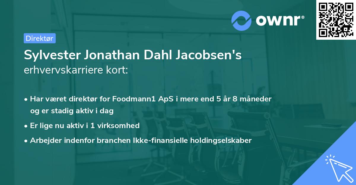 Sylvester Jonathan Dahl Jacobsen's erhvervskarriere kort