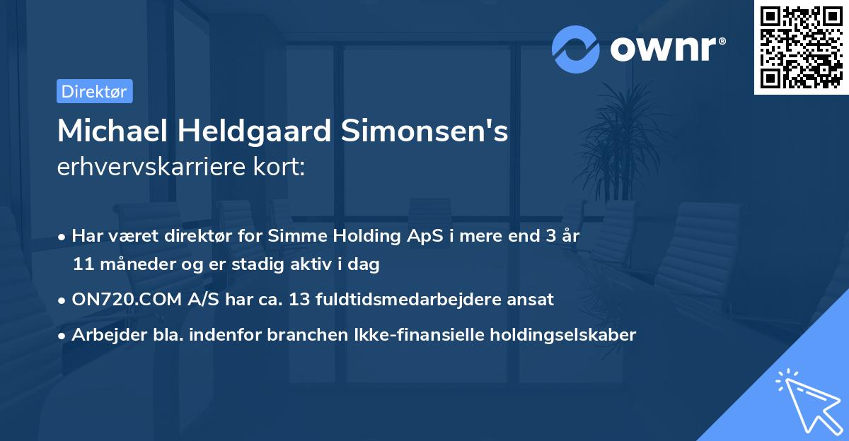 Michael Heldgaard Simonsen's erhvervskarriere kort