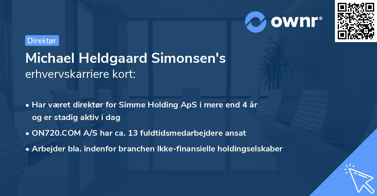 Michael Heldgaard Simonsen's erhvervskarriere kort