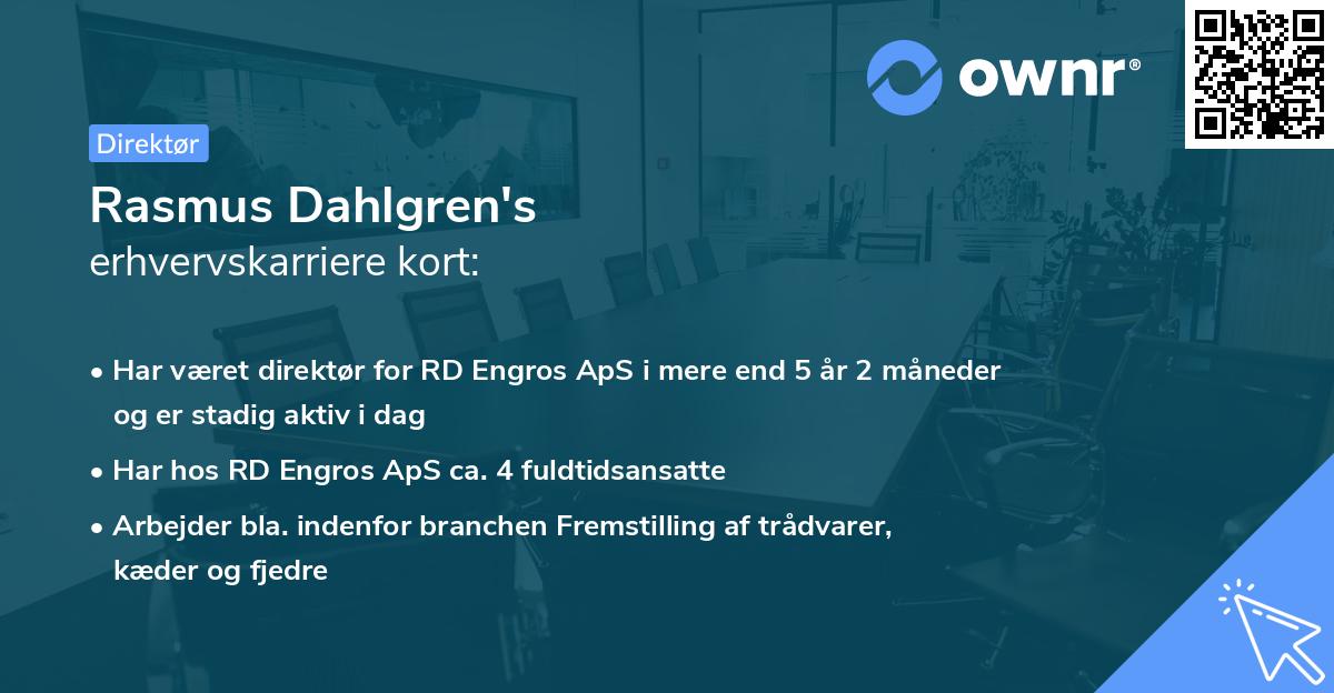 Rasmus Dahlgren's erhvervskarriere kort