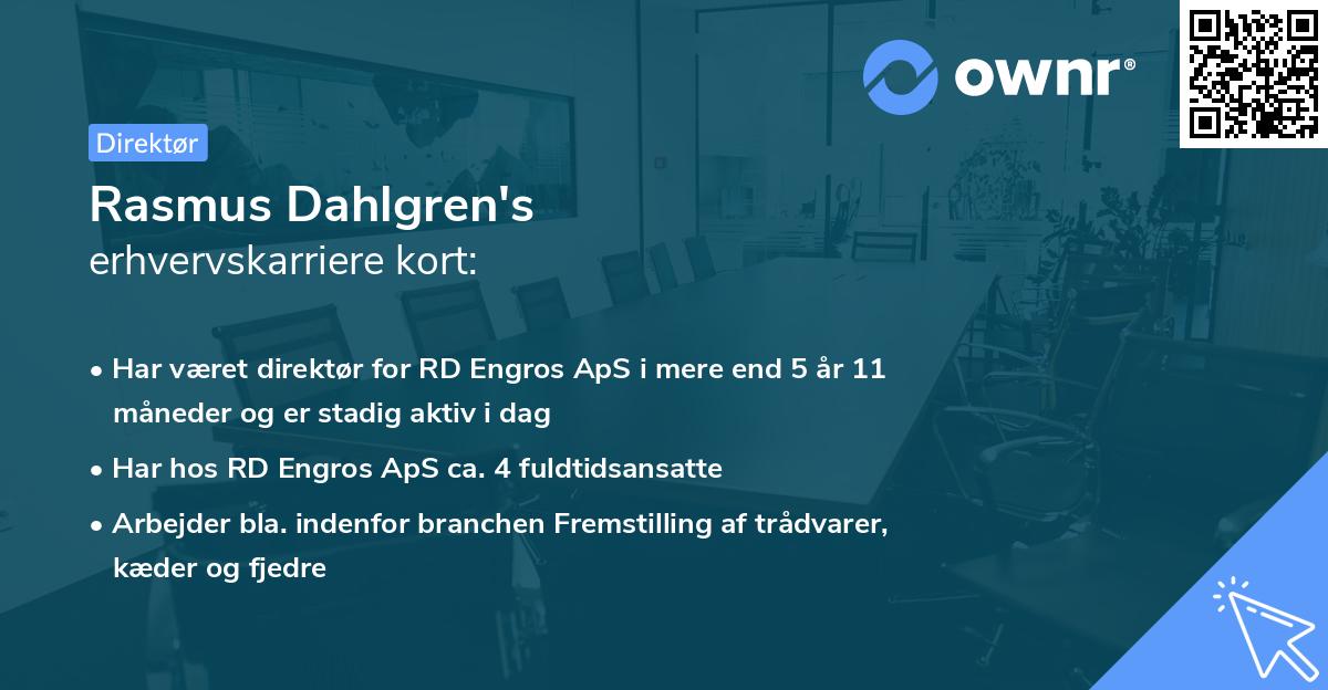 Rasmus Dahlgren's erhvervskarriere kort