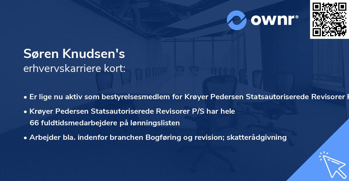 Søren Knudsen's erhvervskarriere kort