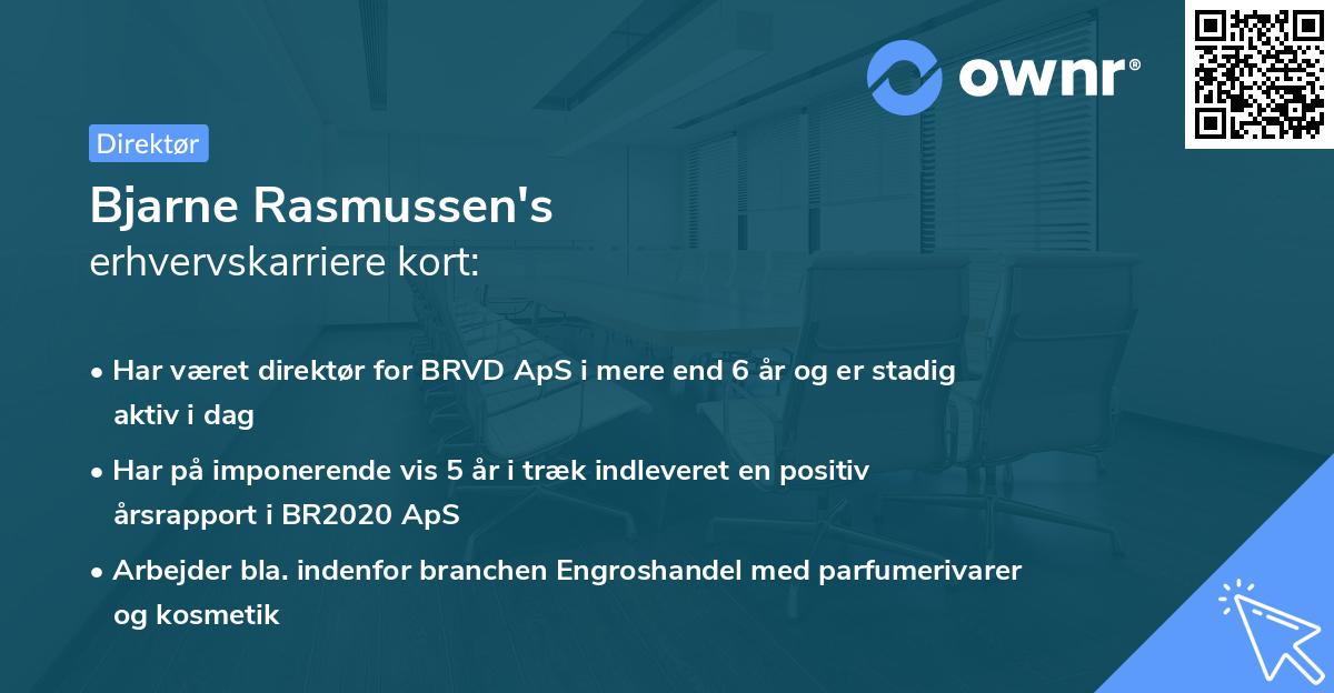 Bjarne Rasmussen's erhvervskarriere kort