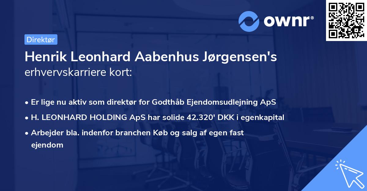 Henrik Leonhard Aabenhus Jørgensen's erhvervskarriere kort
