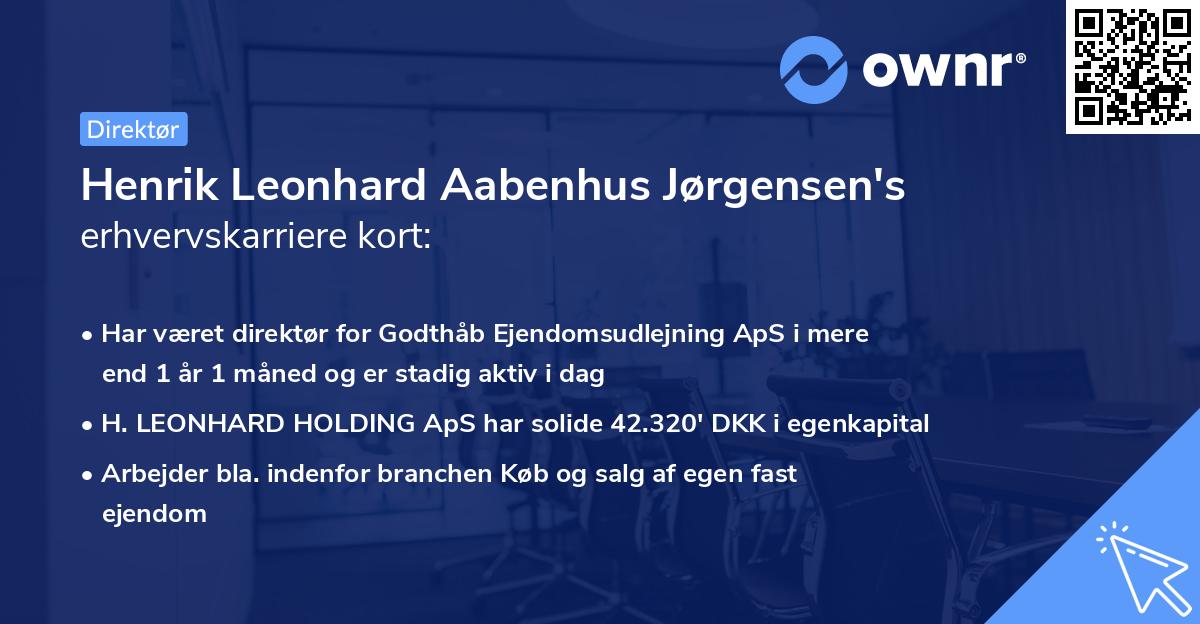 Henrik Leonhard Aabenhus Jørgensen's erhvervskarriere kort