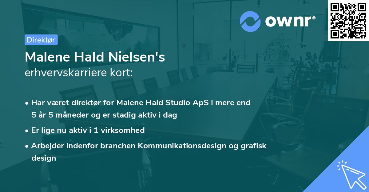 Malene Hald Nielsen's erhvervskarriere kort