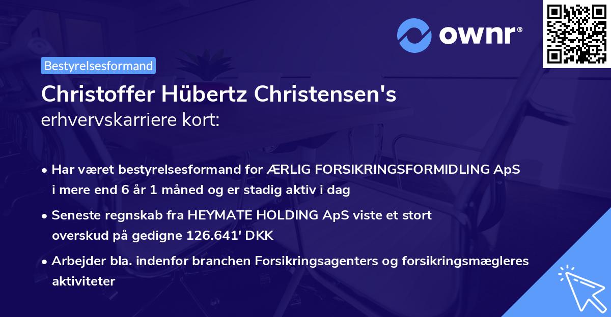 Christoffer Hübertz Christensen's erhvervskarriere kort
