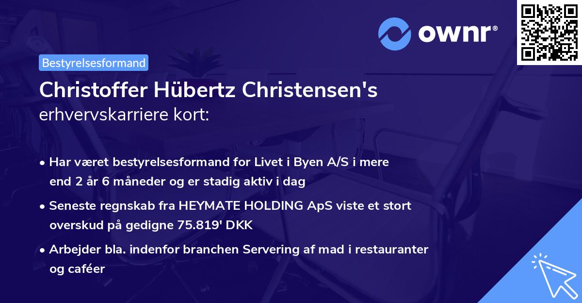 Christoffer Hübertz Christensen's erhvervskarriere kort