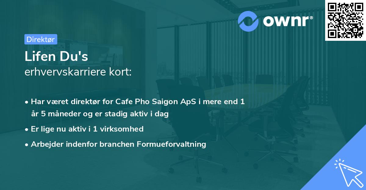 Lifen Du's erhvervskarriere kort