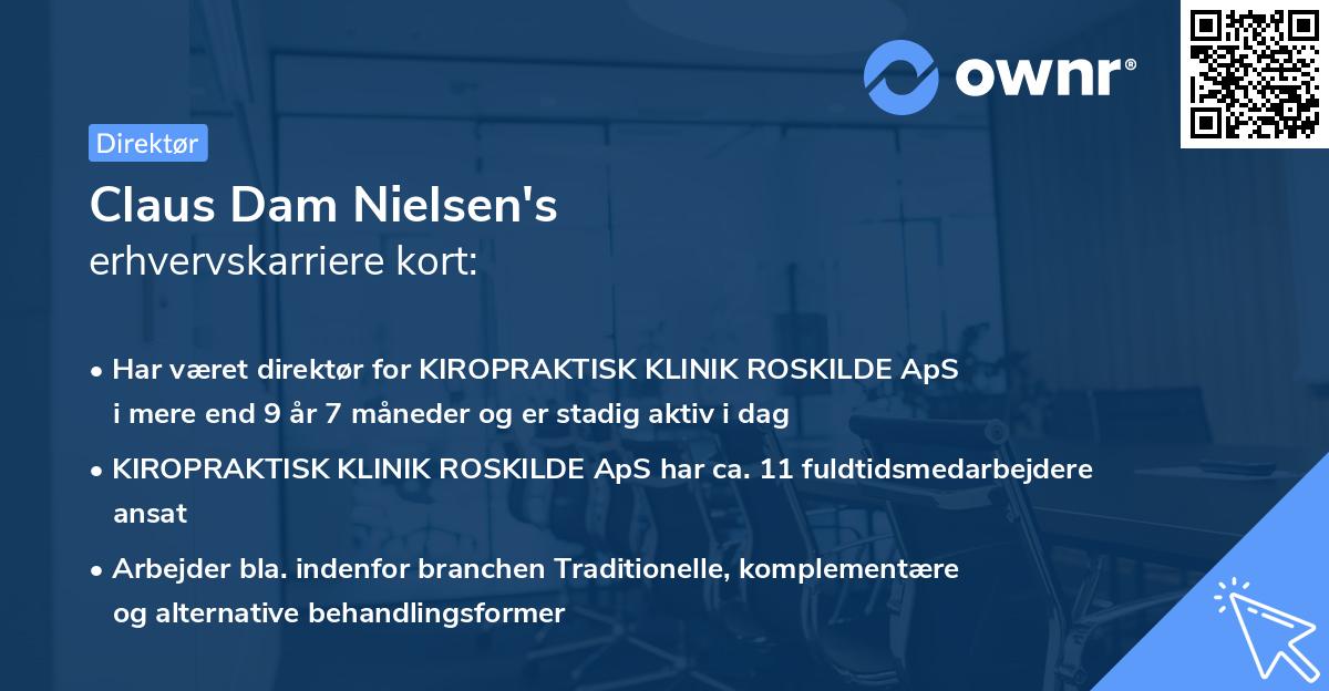 Claus Dam Nielsen's erhvervskarriere kort