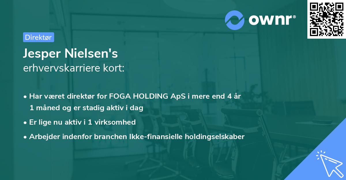 Jesper Nielsen's erhvervskarriere kort