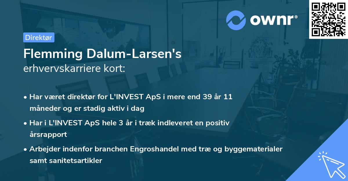 Flemming Dalum-Larsen's erhvervskarriere kort