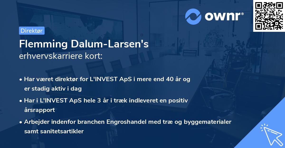 Flemming Dalum-Larsen's erhvervskarriere kort