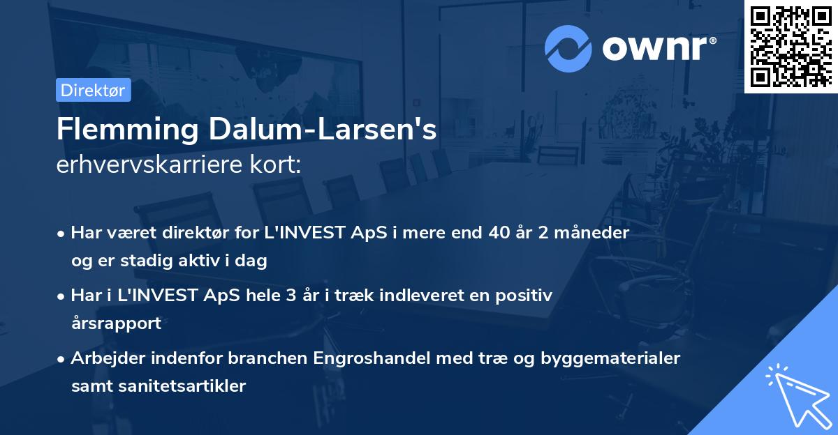 Flemming Dalum-Larsen's erhvervskarriere kort
