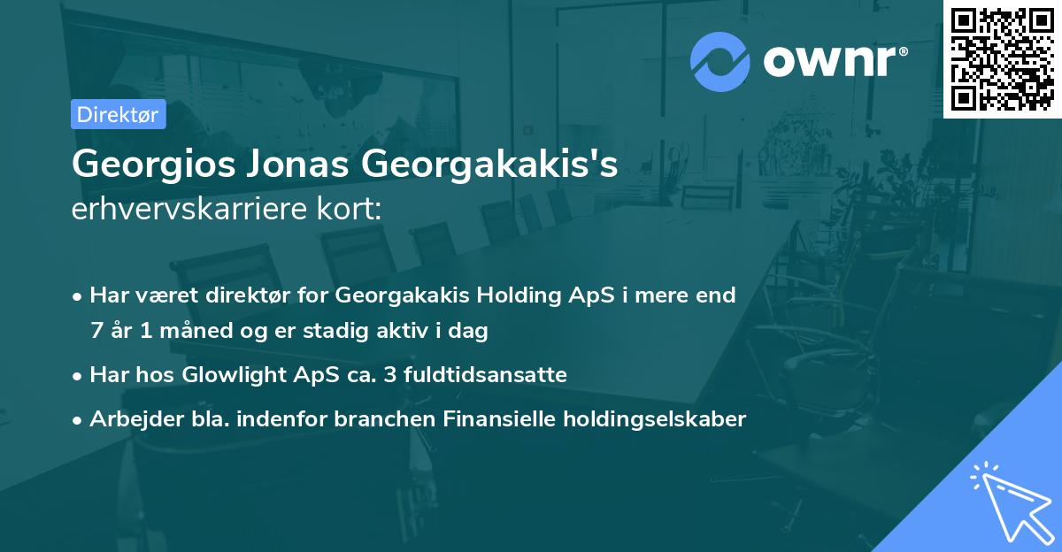 Georgios Jonas Georgakakis's erhvervskarriere kort