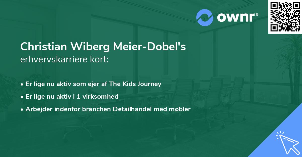 Christian Wiberg Meier-Dobel's erhvervskarriere kort
