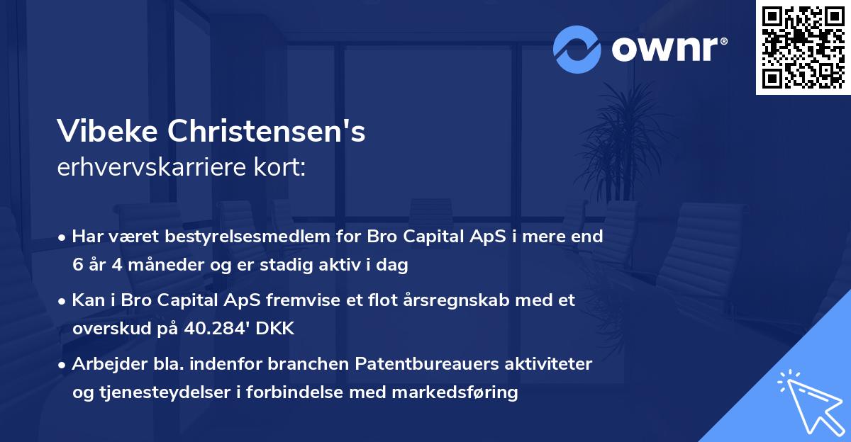 Vibeke Christensen's erhvervskarriere kort