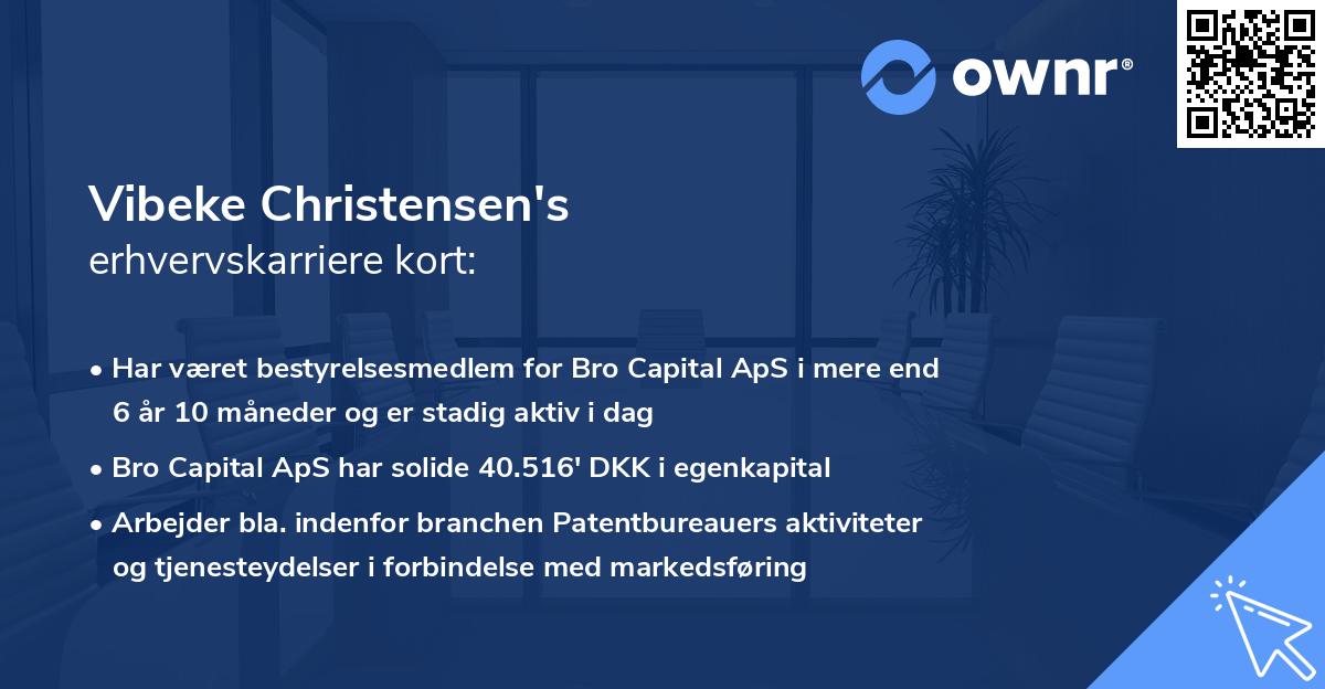 Vibeke Christensen's erhvervskarriere kort