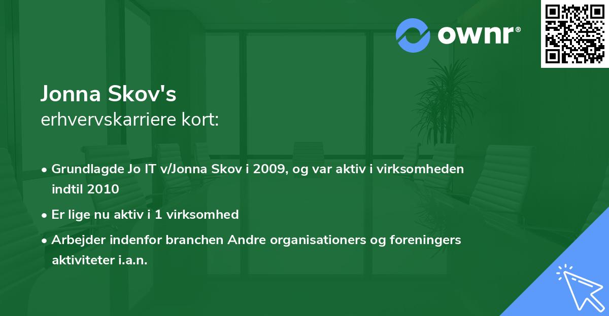 Jonna Skov's erhvervskarriere kort