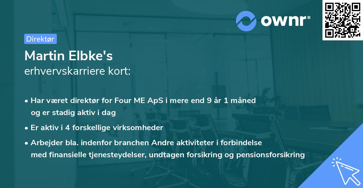 Martin Elbke's erhvervskarriere kort